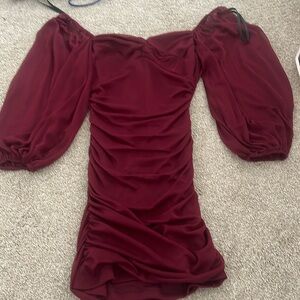 red hoco dress